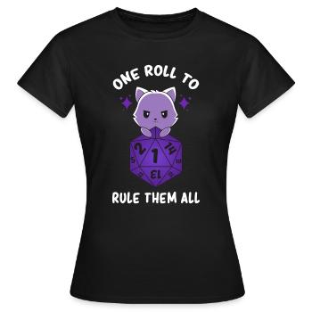 Tabletop Games Dungeon - Role Playing Dice Master - Frauen T-Shirt - Schwarz - Vorne - AI Model Female 172 dark (172cm)