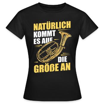 Cor Ténor Cor Ténor Cor Instrument - T-shirt Femme - noir - Devant - AI Model Female 172 dark (172cm)