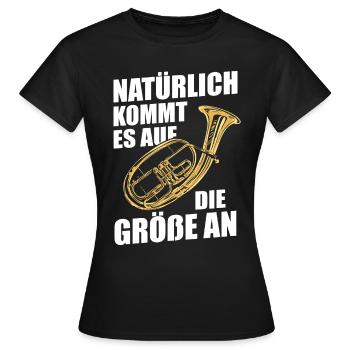 Cor Ténor Cor Ténor Cor Instrument - T-shirt Femme - noir - Devant - AI Model Female 172 dark (172cm)