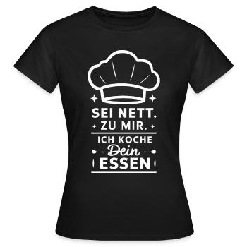 Koch Chefkoch - Frauen T-Shirt - Schwarz - Vorne - AI Model Female 172 dark (172cm)
