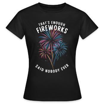 Pyrotechnie Feux d’artifice Pyrotechnie - T-shirt Femme - noir - Devant - AI Model Female 172 dark (172cm)