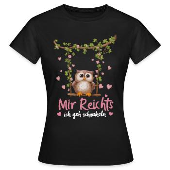 oiseau de nuit hibou hibou oiseau - T-shirt Femme - noir - Devant - AI Model Female 172 dark (172cm)