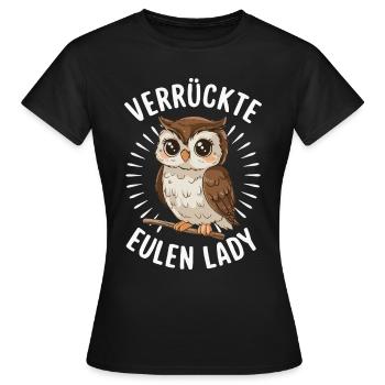 oiseau de nuit hibou hibou oiseau - T-shirt Femme - noir - Devant - AI Model Female 172 dark (172cm)