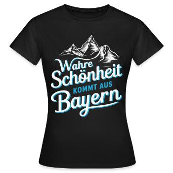 État libre de Bavière Bavarois - T-shirt Femme - noir - Devant - AI Model Female 172 dark (172cm)