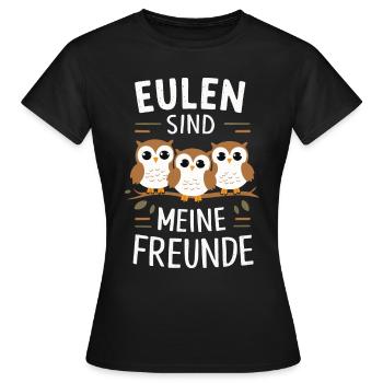 oiseau de nuit hibou hibou oiseau - T-shirt Femme - noir - Devant - AI Model Female 172 dark (172cm)