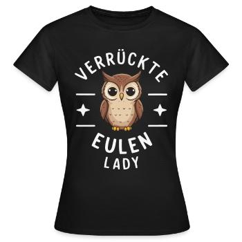oiseau de nuit hibou hibou oiseau - T-shirt Femme - noir - Devant - AI Model Female 172 dark (172cm)