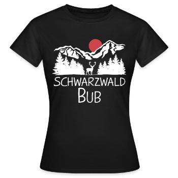 Forêt-Noire Forêt-Noire du Bade-Wurtemberg - T-shirt Femme - noir - Devant - AI Model Female 172 dark (172cm)