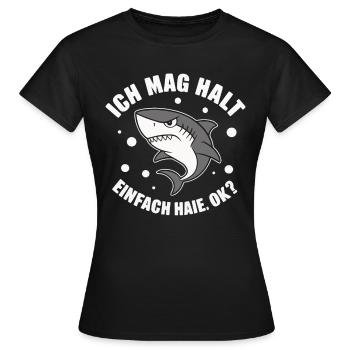 Shark Shark Sharks Shark - Women's T-Shirt - black - Front - AI Model Female 172 dark (172cm)