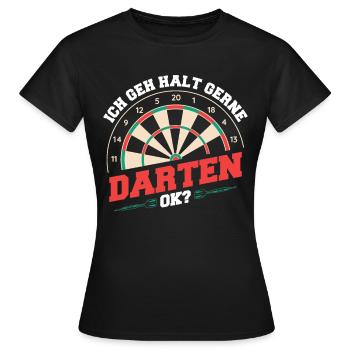 Darts Darts Darts Players Darts - Women's T-Shirt - black - Front - AI Model Female 172 dark (172cm)