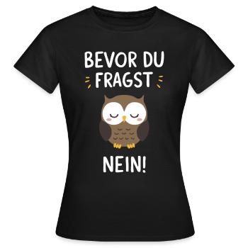 oiseau de nuit hibou hibou oiseau - T-shirt Femme - noir - Devant - AI Model Female 172 dark (172cm)