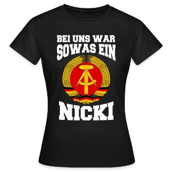 Allemagne de l’Est Est Est RDA de l’Est - T-shirt Femme - noir - Devant - AI Model Female 172 dark (172cm)