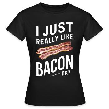 Bacon Breakfast Bacon - Women's T-Shirt - black - Front - AI Model Female 172 dark (172cm)