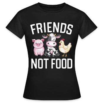 Végétarien Végétalien Végétarien Végétarien - T-shirt Femme - noir - Devant - AI Model Female 172 dark (172cm)