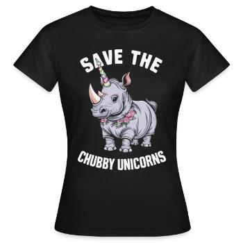 Rhinocéros Rhinocéros - T-shirt Femme - noir - Devant - AI Model Female 172 dark (172cm)