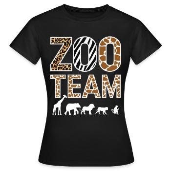 Animaux du zoo Gardien de zoo - T-shirt Femme - noir - Devant - AI Model Female 172 dark (172cm)