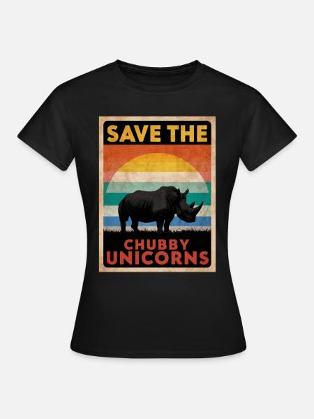 Nashorn Rhinozeros - Frauen T-Shirt - Schwarz