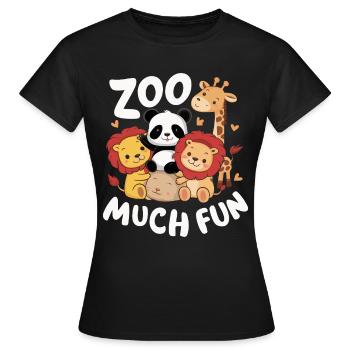 Animaux du zoo Gardien de zoo - T-shirt Femme - noir - Devant - AI Model Female 172 dark (172cm)