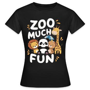 Animaux du zoo Gardien de zoo - T-shirt Femme - noir - Devant - AI Model Female 172 dark (172cm)