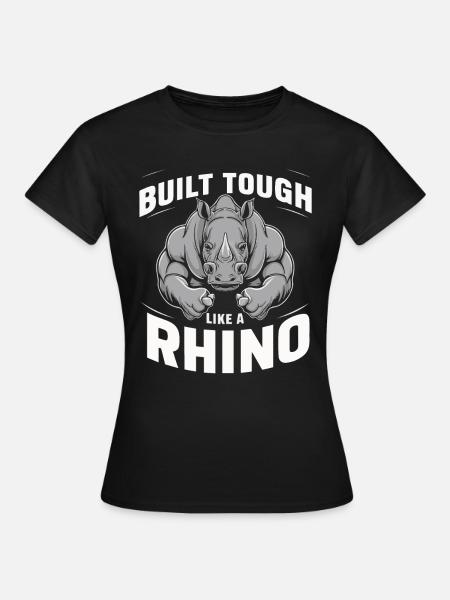 Nashorn Rhinozeros - Frauen T-Shirt - Schwarz
