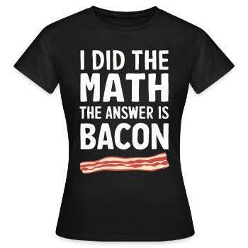 Bacon Breakfast Bacon - Women's T-Shirt - black - Front - AI Model Female 172 dark (172cm)