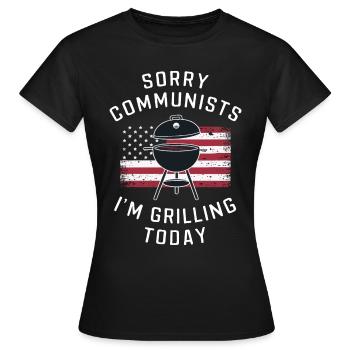 Grill Grillen Griller BBQ Barbecue - Frauen T-Shirt - Schwarz - Vorne - AI Model Female 172 dark (172cm)