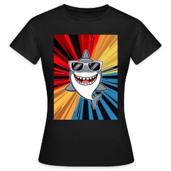requin océan tigre requin animal poisson - T-shirt Femme - noir - Devant - AI Model Female 172 dark (172cm)