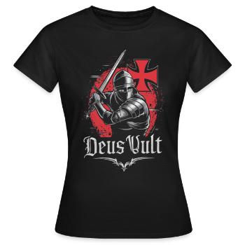 Kreuzritter Tempelritter Mittelalter - Frauen T-Shirt - Schwarz - Vorne - AI Model Female 172 dark (172cm)