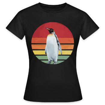 Pinguin Pinguine Tier - Frauen T-Shirt - Schwarz - Vorne - AI Model Female 172 dark (172cm)