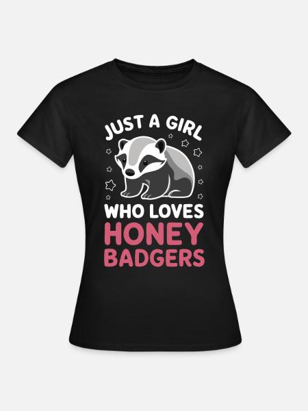 Dachs Honigdachs Tier - Frauen T-Shirt - Schwarz