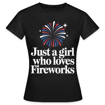 Pyrotechniker Feuerwerk Pyrotechnik - Frauen T-Shirt - Schwarz - Vorne - AI Model Female 172 dark (172cm)