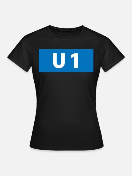 U-Bahn Linie Hamburg U1 Souvenir Andenken Geschenk - Frauen T-Shirt - Schwarz