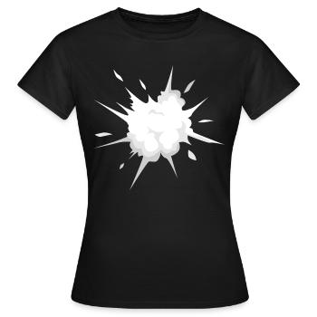 Explosion - Frauen T-Shirt - Schwarz - Vorne - AI Model Female 172 dark (172cm)