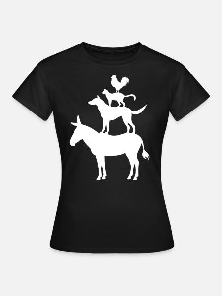 Bremen Town Musicians, gift from Bremen - Women's T-Shirt - black