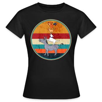 Musiciens de la ville de Brême, cadeau de Brême - T-shirt Femme - noir - Devant - AI Model Female 172 dark (172cm)