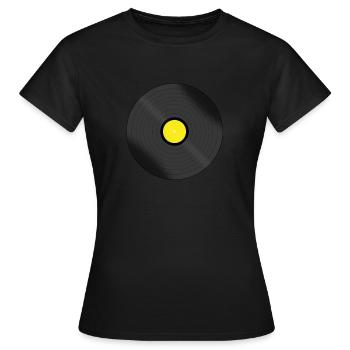 Disques/vinyles - T-shirt Femme - noir - Devant - AI Model Female 172 dark (172cm)