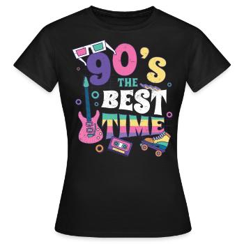 nineties - Women's T-Shirt - black - Front - AI Model Female 172 dark (172cm)