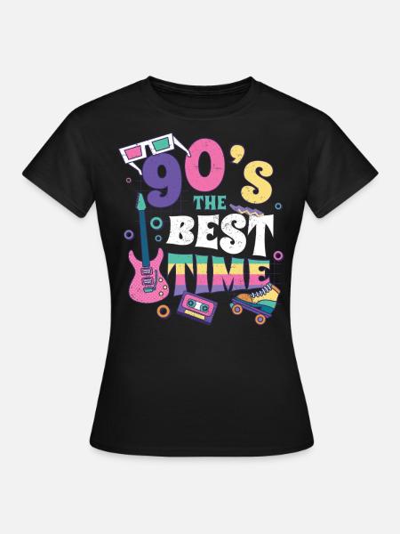 90er Jahre - Frauen T-Shirt - Schwarz