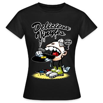 Délicieux vinyles - T-shirt Femme - noir - Devant - AI Model Female 172 dark (172cm)