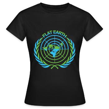 Flat Earth - Frauen T-Shirt - Schwarz - Vorne - AI Model Female 172 dark (172cm)