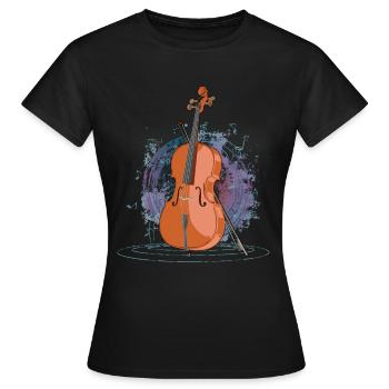 Cello - Frauen T-Shirt - Schwarz - Vorne - AI Model Female 172 dark (172cm)
