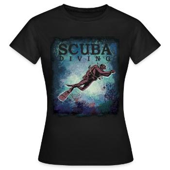 Scuba Diving - Frauen T-Shirt - Schwarz - Vorne - AI Model Female 172 dark (172cm)