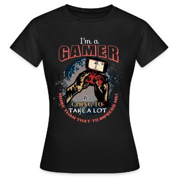 Gamer - Women's T-Shirt - black - Front - AI Model Female 172 dark (172cm)