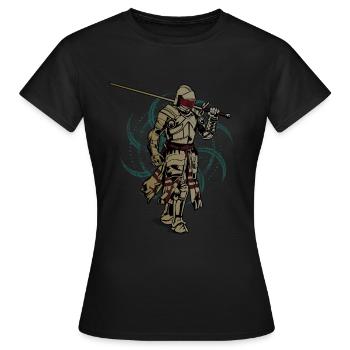 Ritter - Frauen T-Shirt - Schwarz - Vorne - AI Model Female 172 dark (172cm)