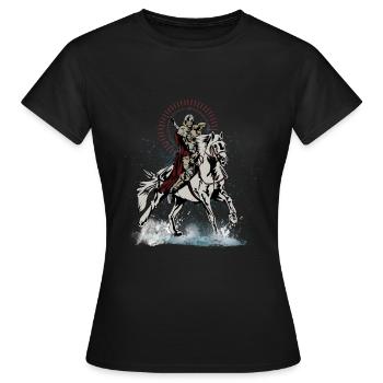 Guerrier médiéval arc et flèche chevalier - T-shirt Femme - noir - Devant - AI Model Female 172 dark (172cm)