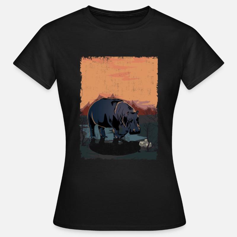 hippo - Women's T-Shirt - black