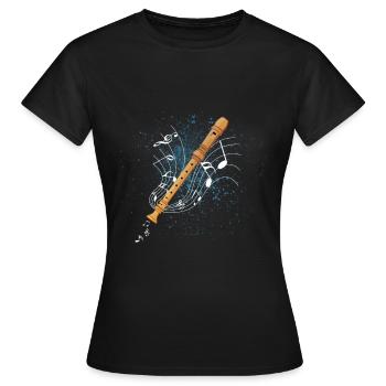 recorder - Women's T-Shirt - black - Front - AI Model Female 172 dark (172cm)