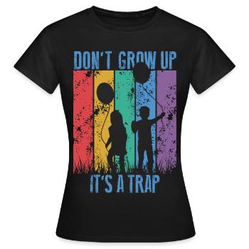 grandir enfant enfant - T-shirt Femme - noir - Devant - AI Model Female 172 dark (172cm)