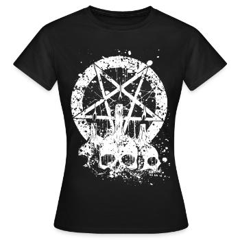 Gothic Skull - Women's T-Shirt - black - Front - AI Model Female 172 dark (172cm)