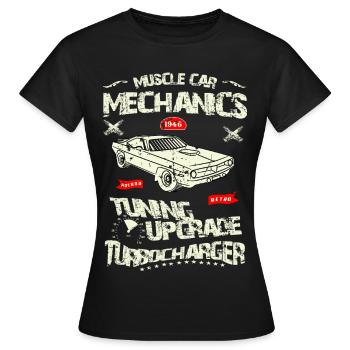 Automechaniker - Frauen T-Shirt - Schwarz - Vorne - AI Model Female 172 dark (172cm)