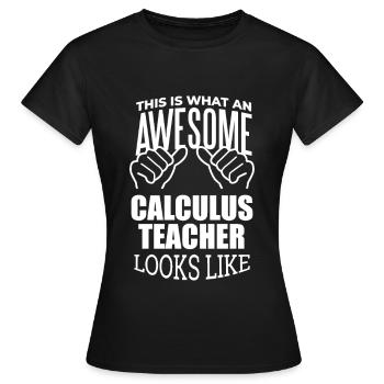 calcul - T-shirt Femme - noir - Devant - AI Model Female 172 dark (172cm)